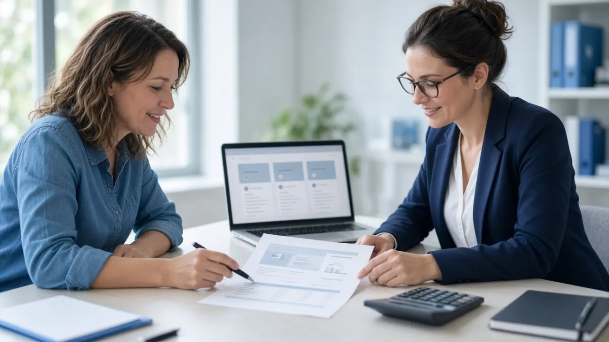 Business owner calculating a website budget