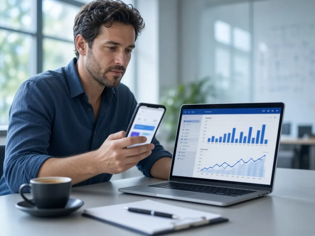 Google Ads kampanya sonuçlarını inceleyen uzman