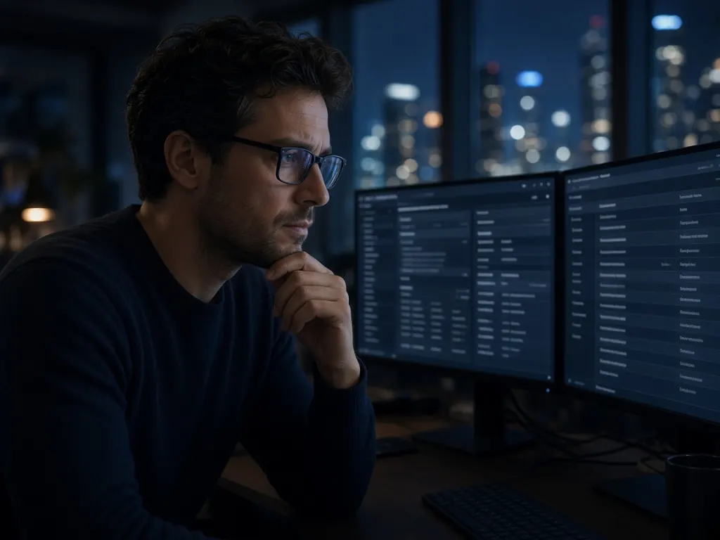 Specialist reviewing the whois records of a domain