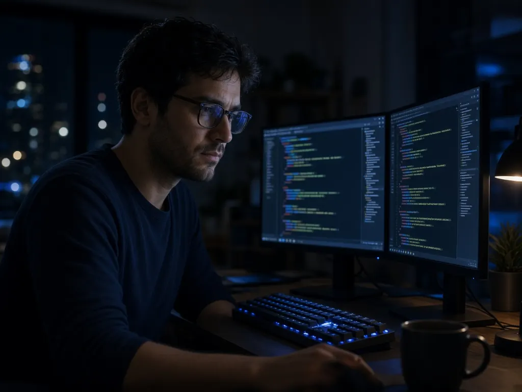 Web hosting üzerinde sitesini geliştiren yazılımcı