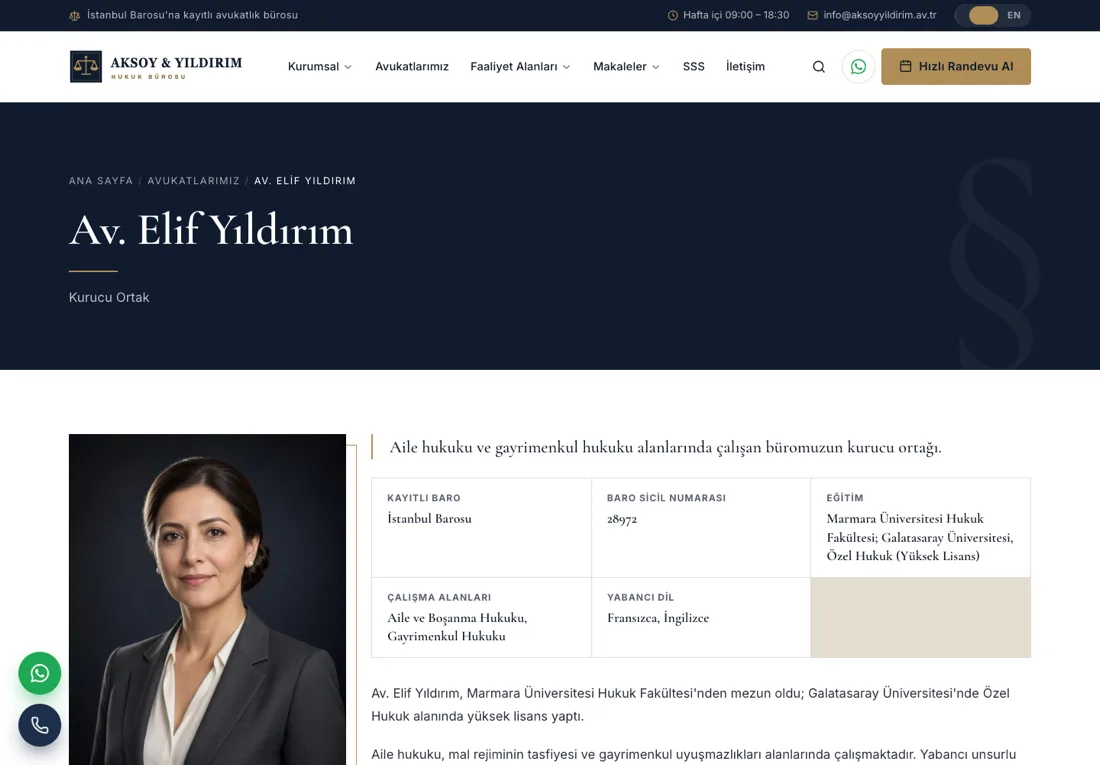 Venüs Hukuk - Law Firm Website