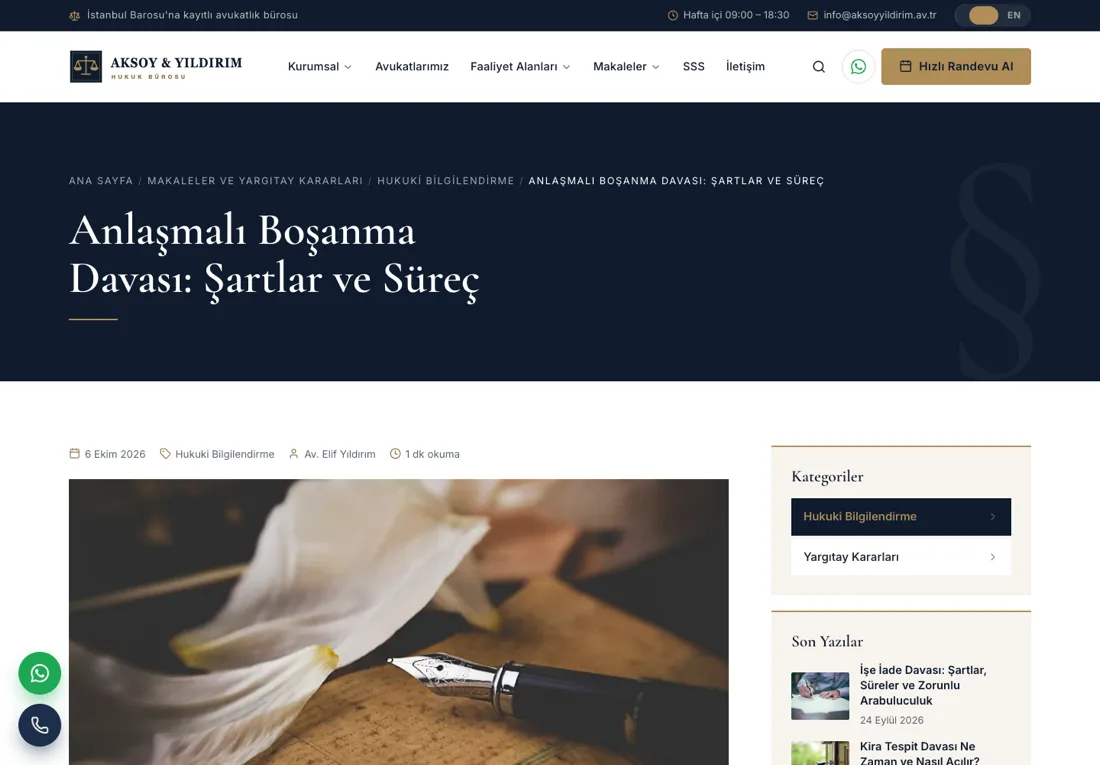 Venüs Hukuk - Law Firm Website