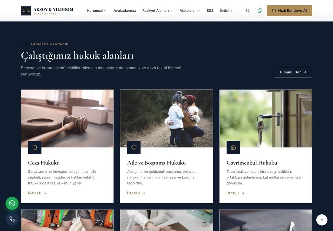 Venüs Hukuk - Law Firm Website