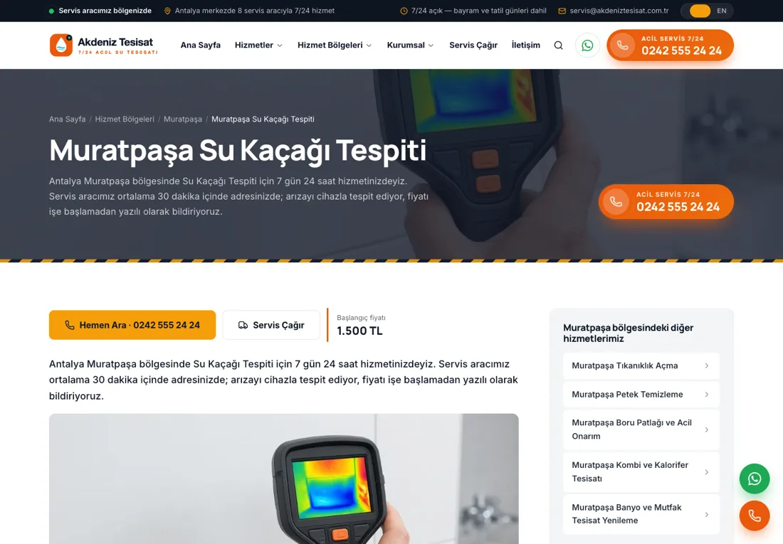 Merkür Tesisat - 24/7 Emergency Plumber Website