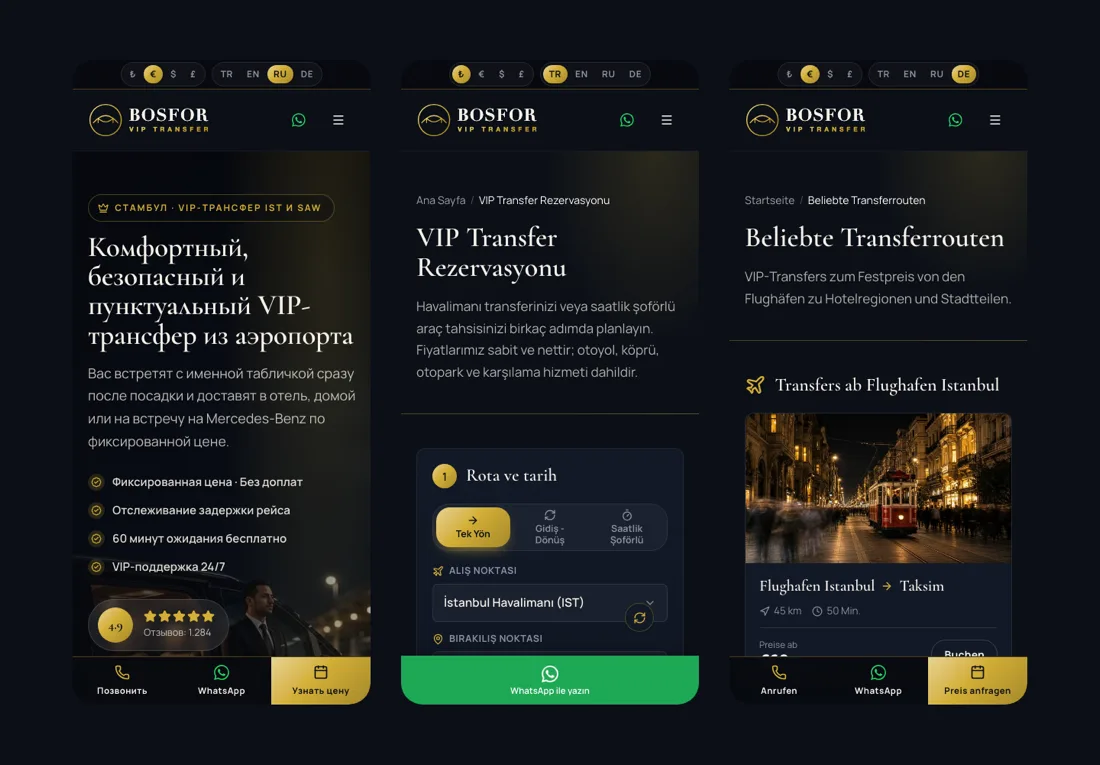 Satürn VIP Transfer - Airport VIP Transfer Website with Online Booking