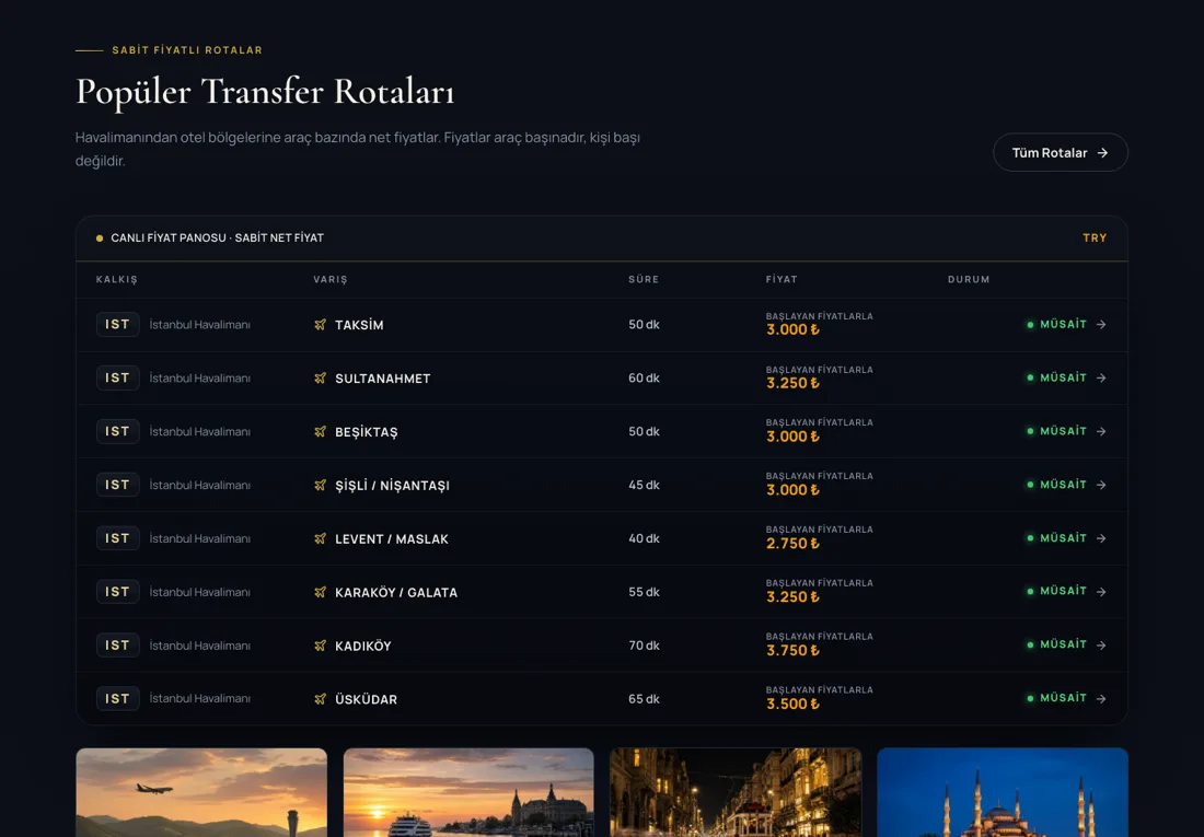 Satürn VIP Transfer - Airport VIP Transfer Website with Online Booking